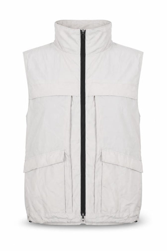 ES Sport Men's Beige Waistcoat Bodywarmer Gilet Size M Polyester Zip