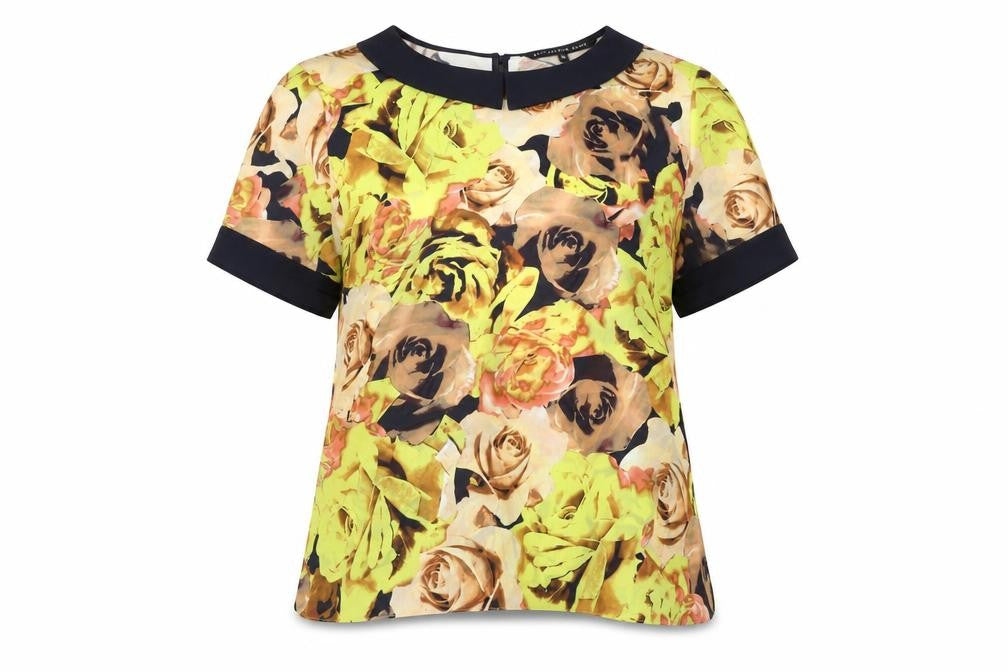 Betty Jackson Black Womens Multicoloured Floral Blouse Size 18