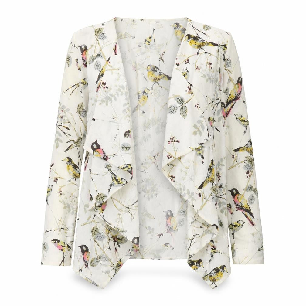 Urban Mist Women’s Multicoloured Bird Print Viscose Suit Top M
