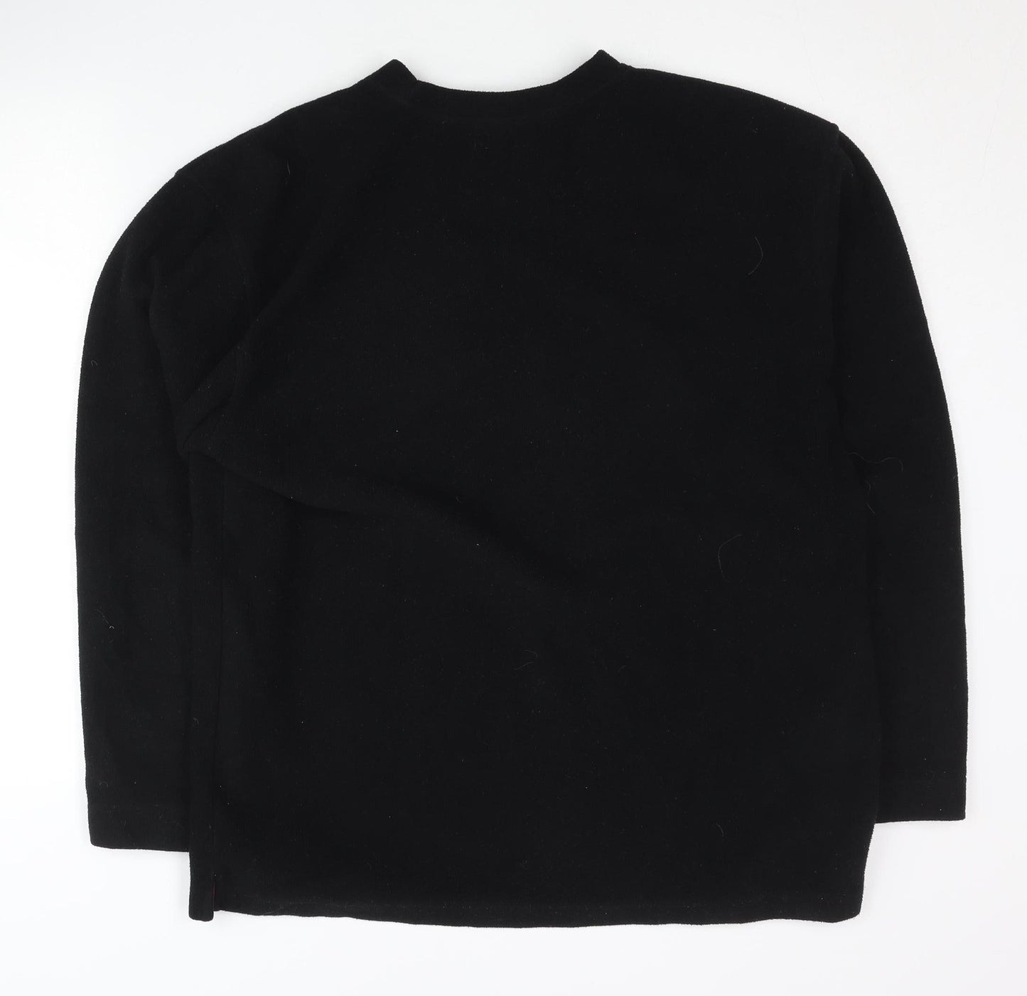 BHS Men’s Black Fleece Pullover Sweatshirt Medium Regular Fit