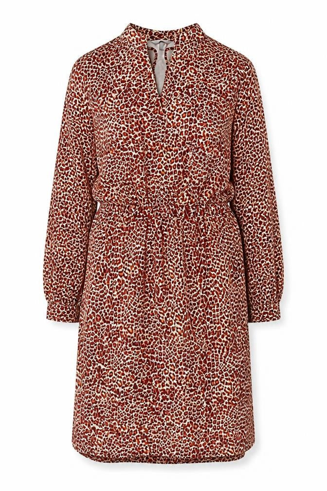 H&M Women’s Red Animal Print Shift Dress Size 16 Knee Length