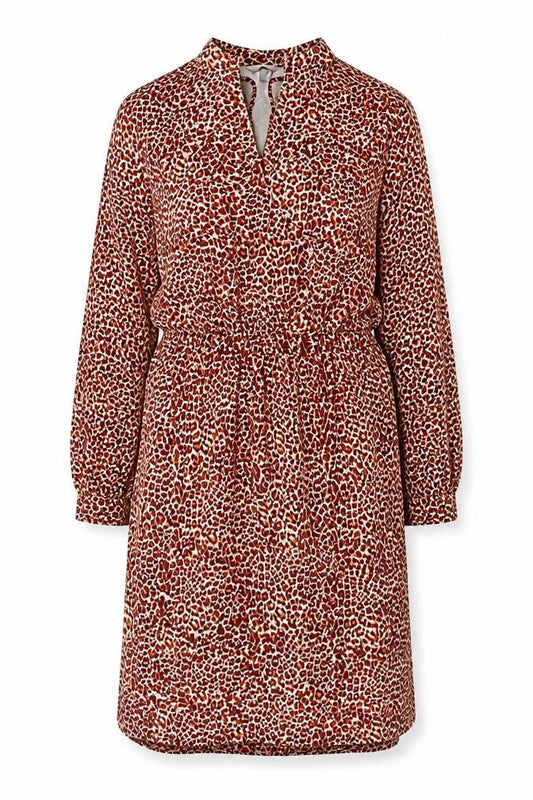H&M Women’s Red Animal Print Shift Dress Size 16 Knee Length