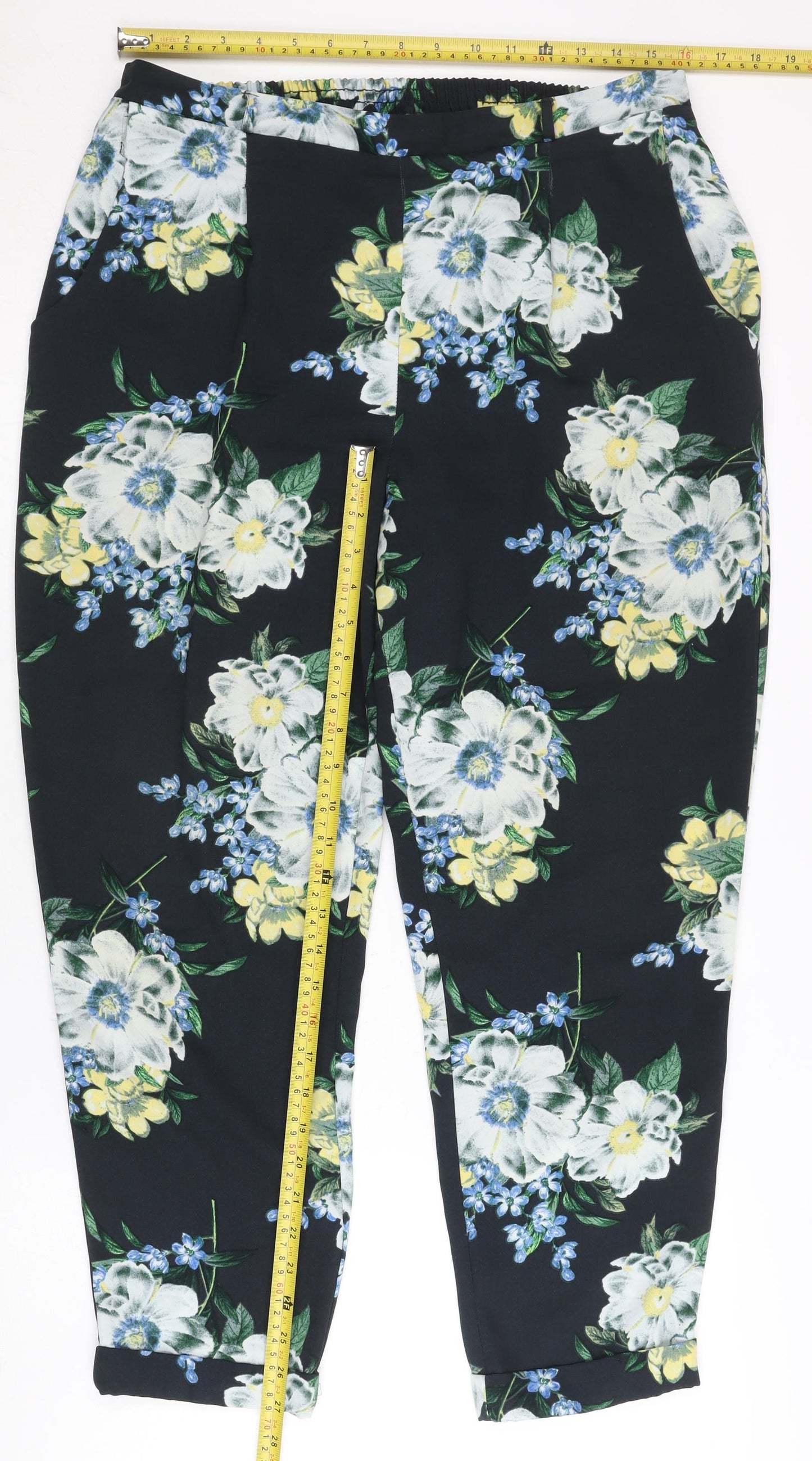 Dorothy Perkins Womens Multicoloured Floral Trousers Size 14