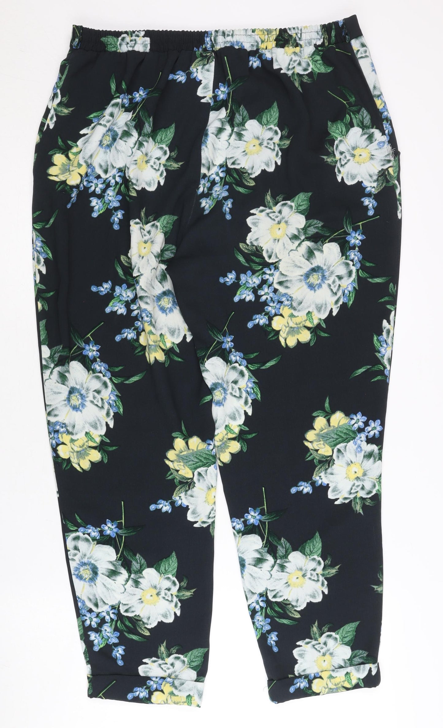 Dorothy Perkins Womens Multicoloured Floral Trousers Size 14