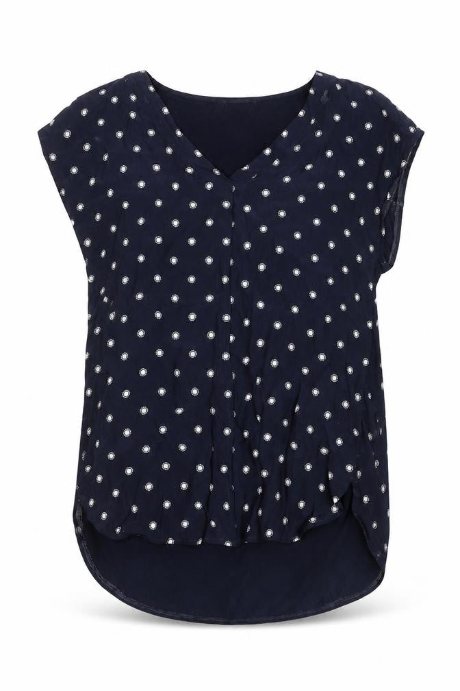 Marks & Spencer Women’s Blue Polka Dot Blouse Size 6 Viscose Tunic