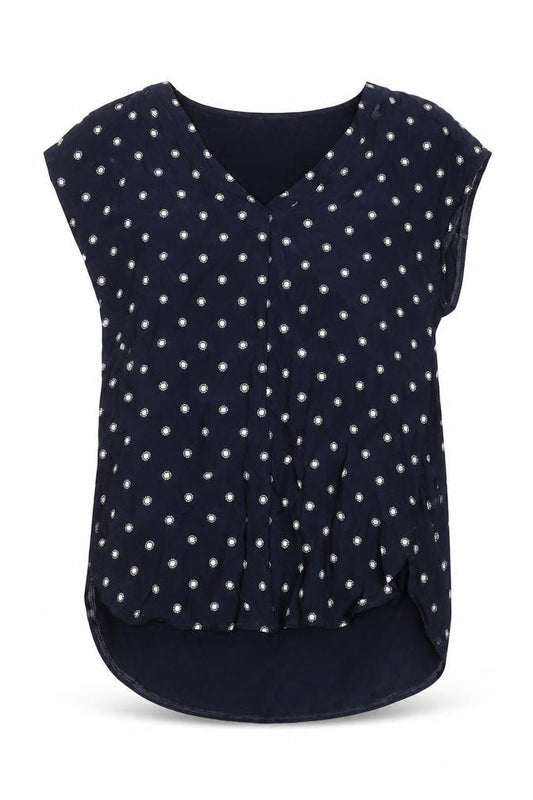 Marks and Spencer Women’s Blue Polka Dot Blouse Size 6 Viscose Tunic
