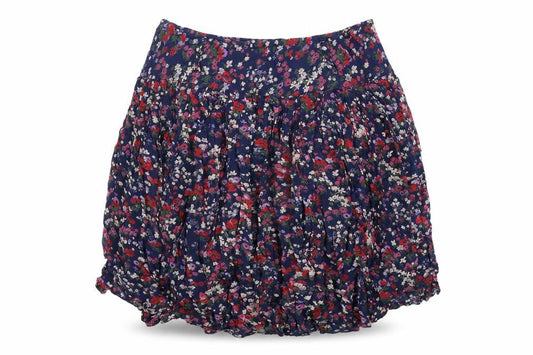 Linea Weekend Womens Blue Floral Peasant Skirt Size 8 Summer Boho