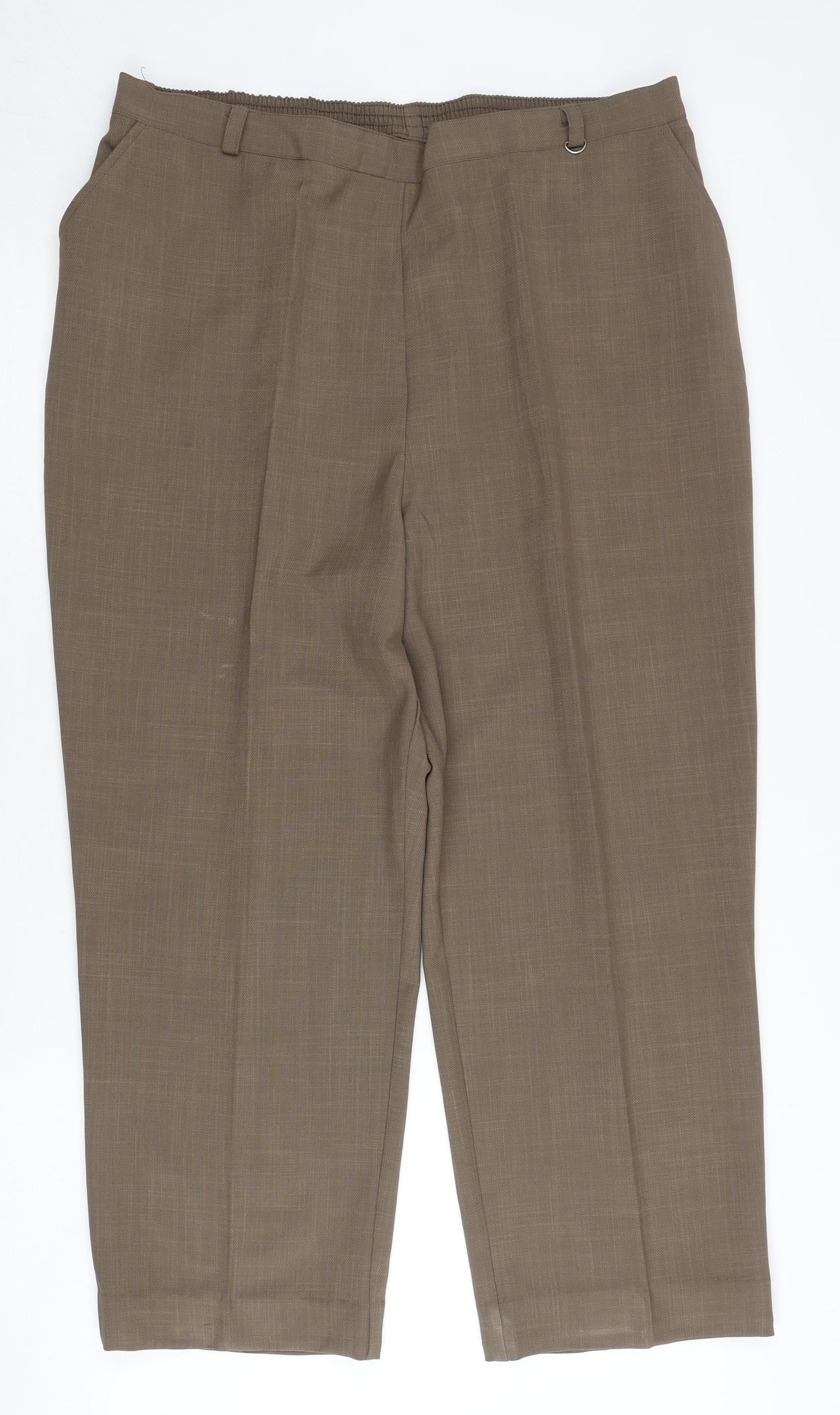 Ellie Louise Women’s Brown Size 18 Straight Leg Trousers