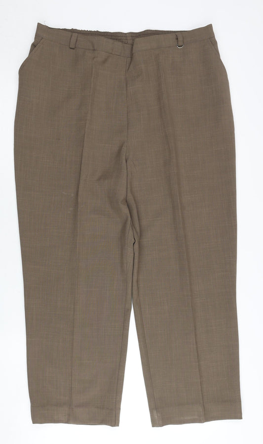 Ellie Louise Women’s Brown Size 18 Straight Leg Trousers