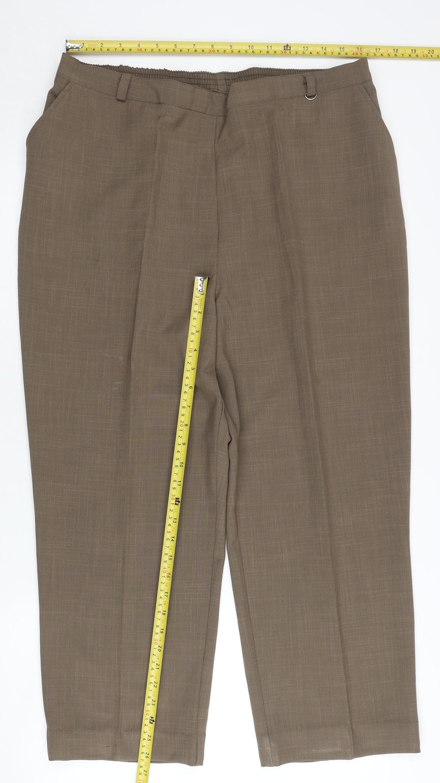 Ellie Louise Women’s Brown Size 18 Straight Leg Trousers