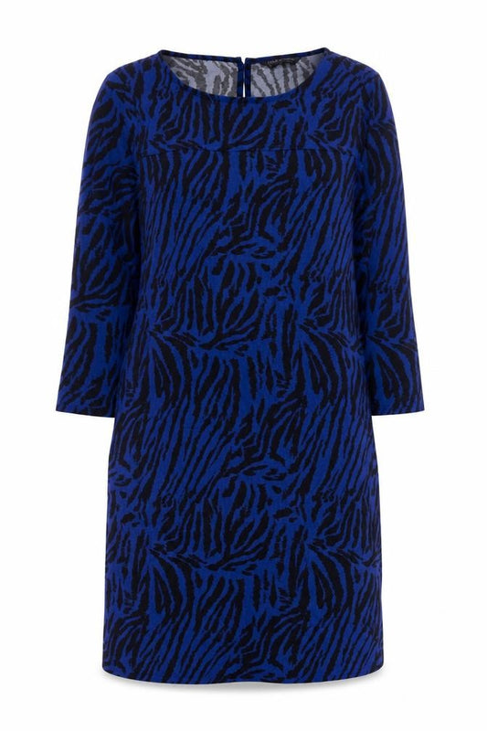 Marks & Spencer Womens Blue Animal Print Shift Dress Size 8