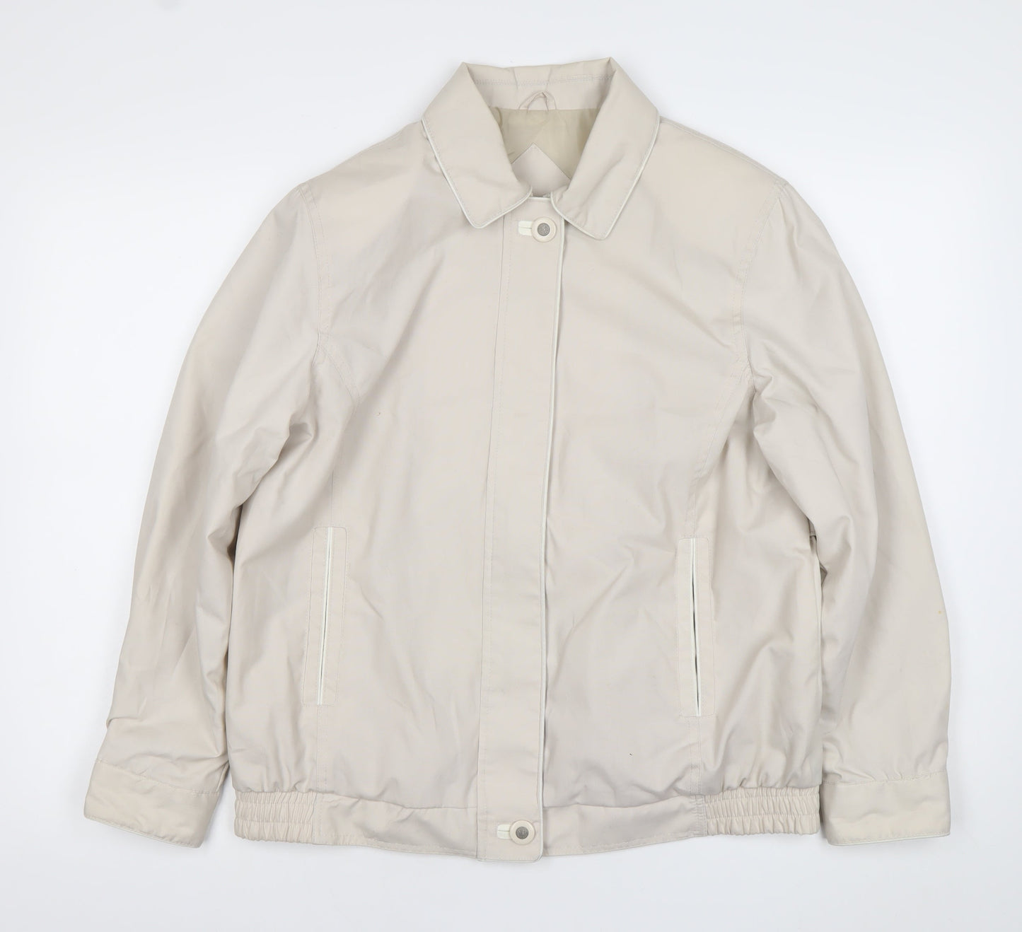 BHS Women Beige Jacket Size 14 Basic Casual Spring Coat