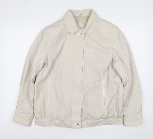 BHS Women Beige Jacket Size 14 Basic Casual Spring Coat