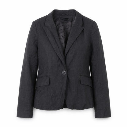 H&M Women’s Grey Wool Blazer Size 10 Regular Single Breasted Jacket