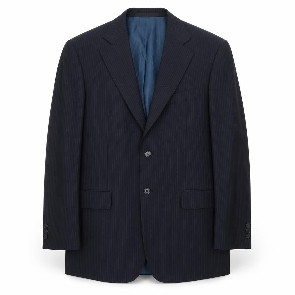 Marks & Spencer Men’s Blue Pinstripe Wool Blend Blazer Jacket 38R