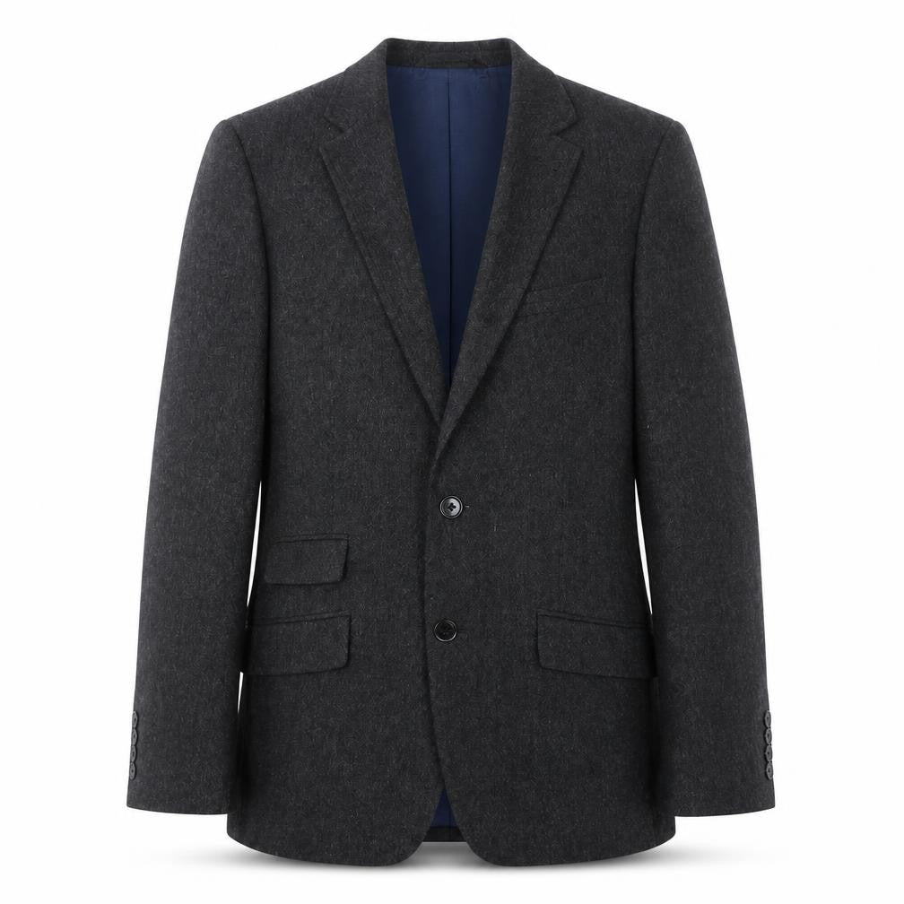Greenwoods Men’s Grey Wool Blend Blazer Jacket Size 36R