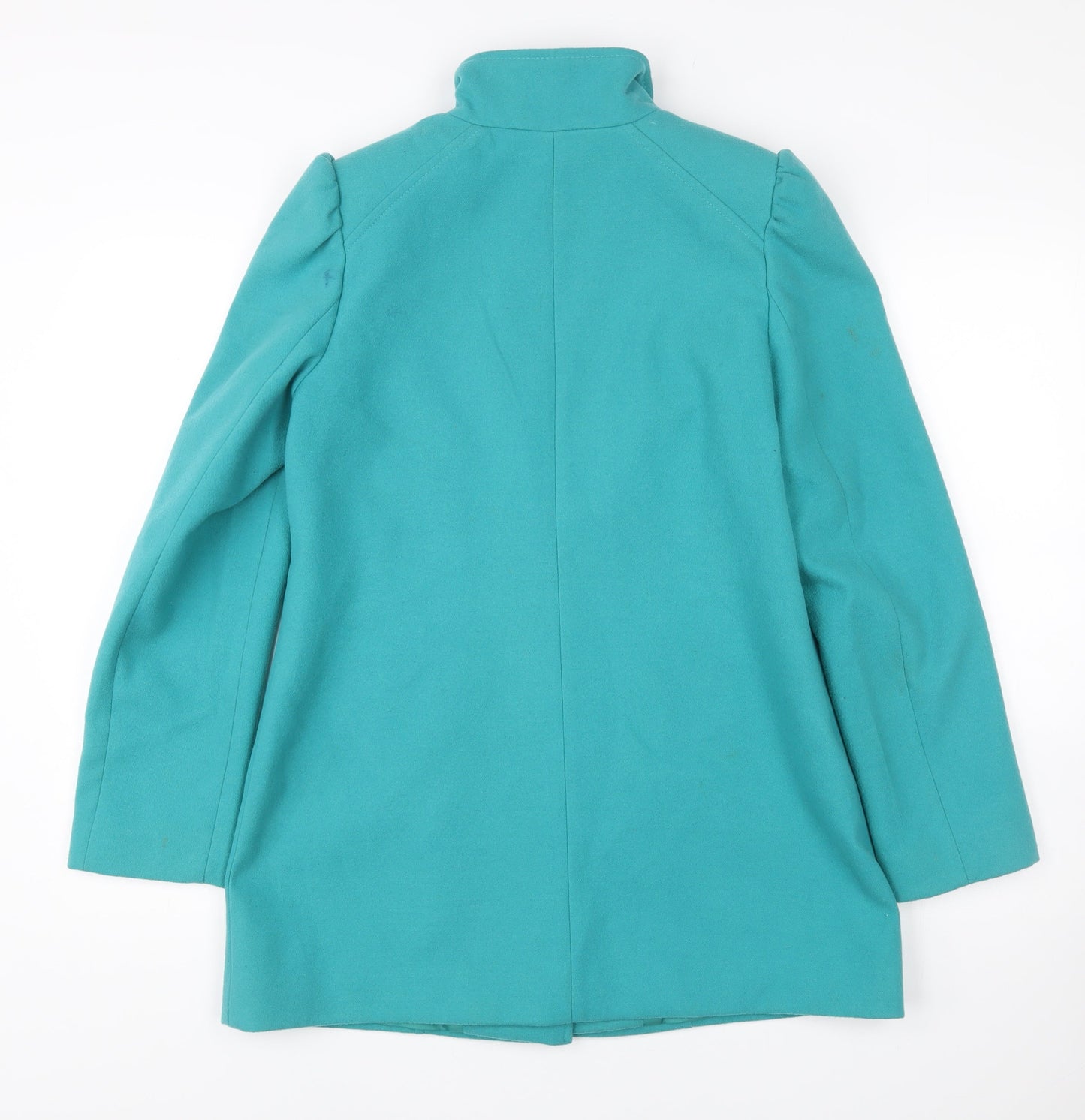 F&F Women’s Green Button Up Mid-Length Coat Size 10