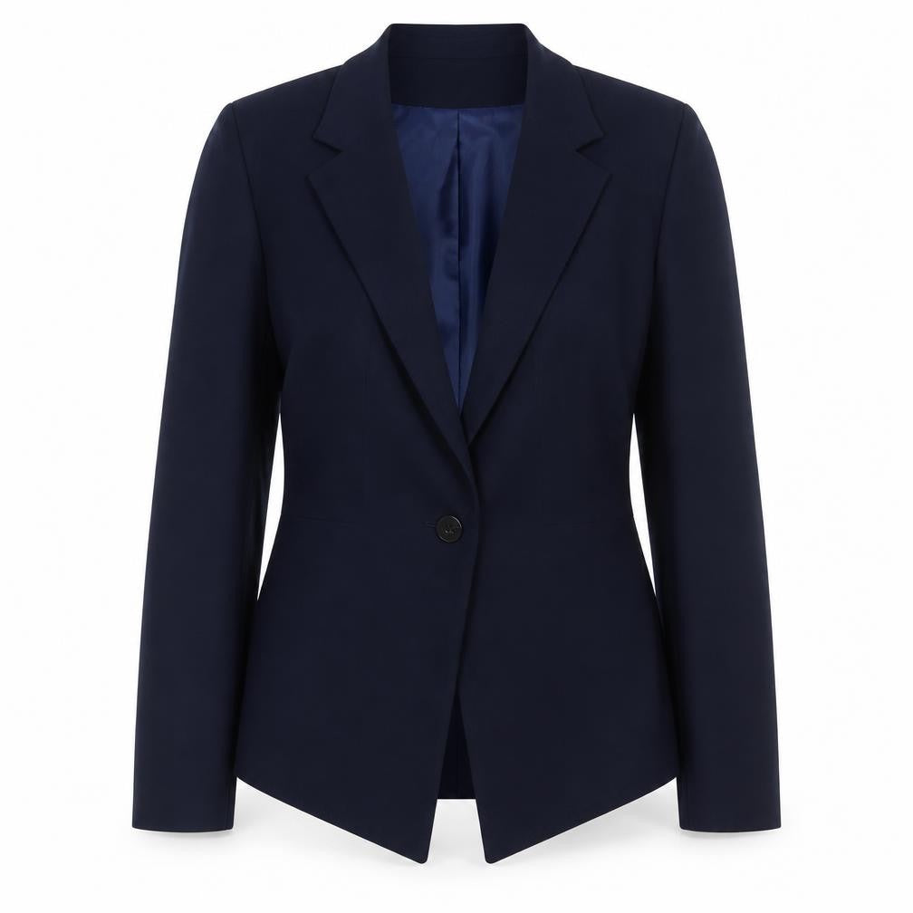 H&M Women’s Blue Size 10 One Button Tailored Suit Jacket