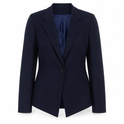 H&M Women’s Blue Size 10 One Button Tailored Suit Jacket