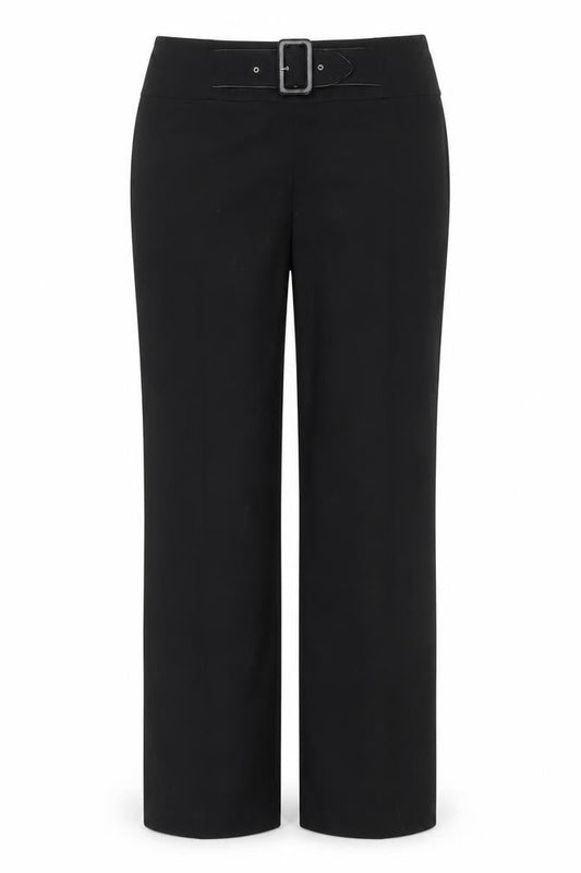 John Richmond Women’s Black Size 12 Slim Fit Belted Dress Pants