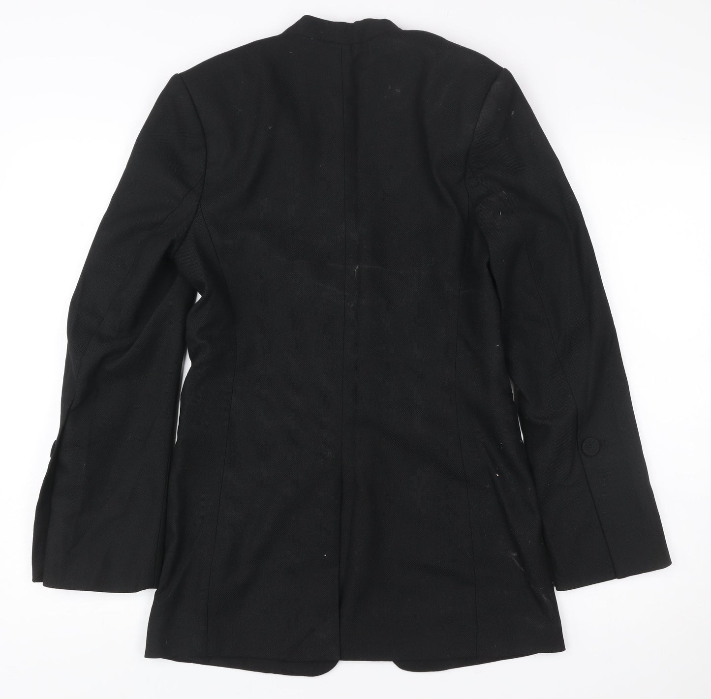 H&M Women’s Black Slim Fit Blazer Jacket Size 6 One Button Workwear