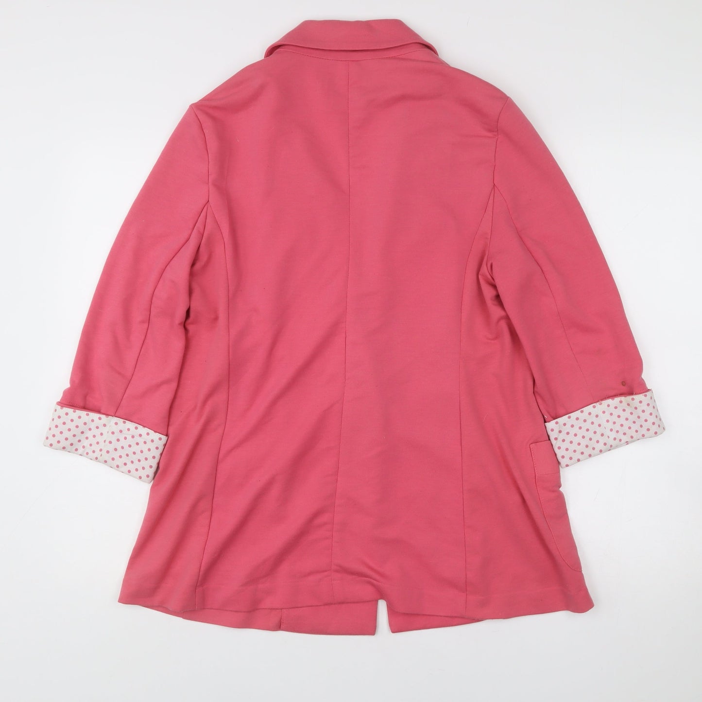 New Look Women Pink Blazer UK 16 One Button 3/4 Sleeve