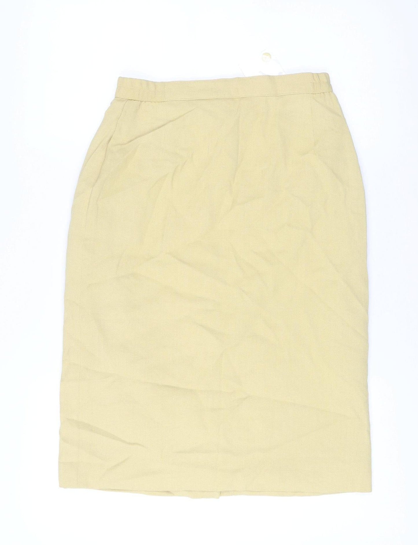 Eastex Women’s Beige Wool Blend Knee Length Pencil Skirt Size 10