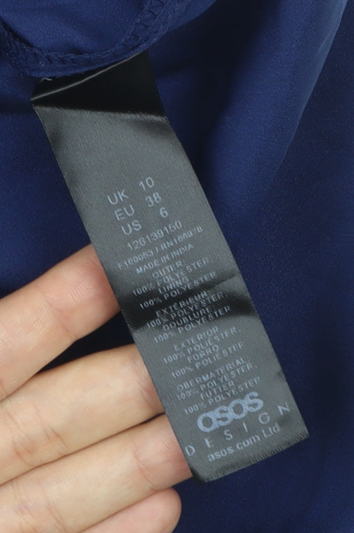 ASOS DESIGN Women’s Blue A-Line Chiffon Dress Size 10