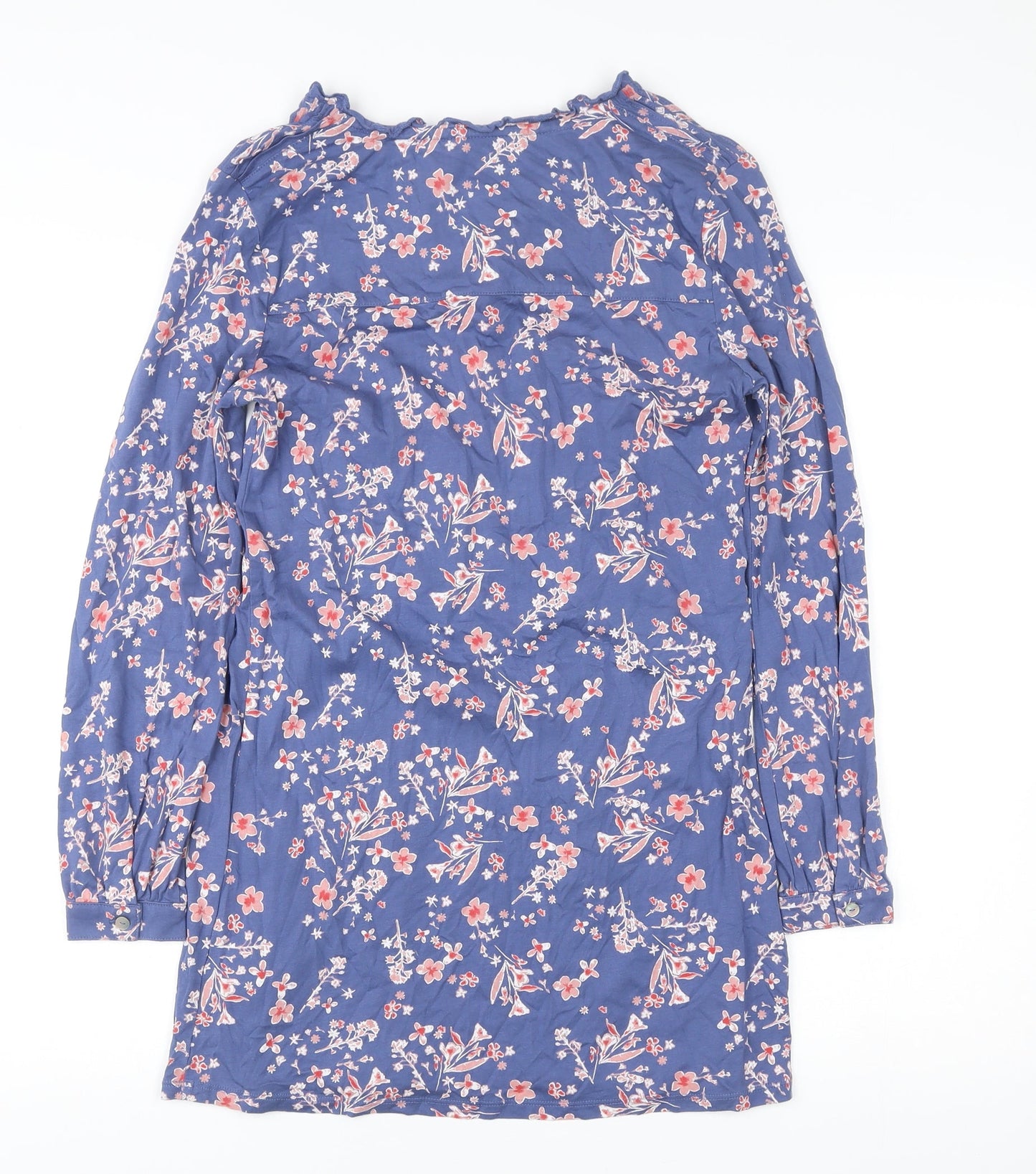 White Stuff Women’s Blue Floral Knee Length Shift Dress Size 8
