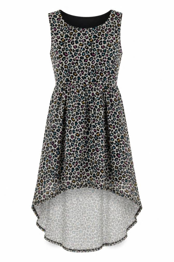 Divided by H&M Women’s Multicoloured Leopard Print Hi-Low Skater Dress Size 6