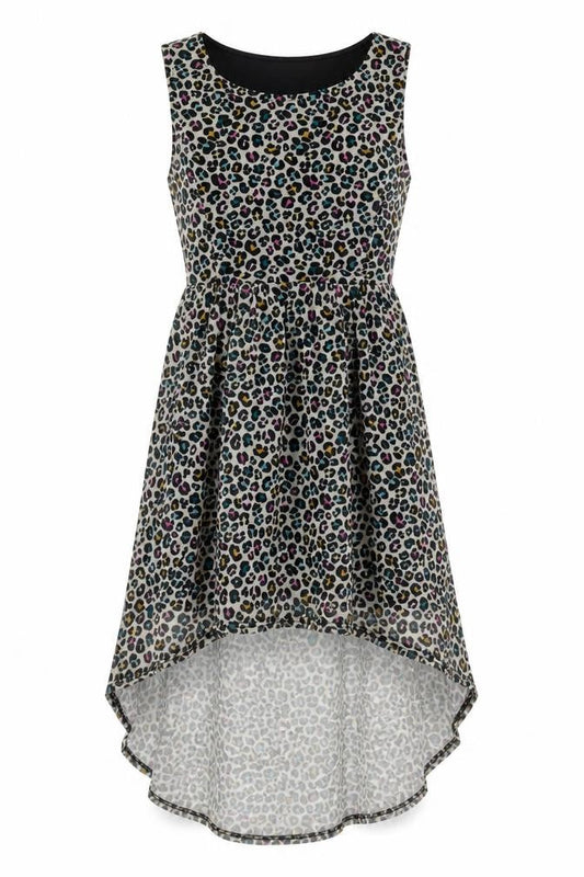 Divided by H&M Women’s Multicoloured Leopard Print Hi-Low Skater Dress Size 6