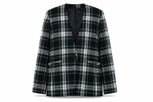 Hamells Women’s Multicoloured Check Blazer Size 14 Wool Blend