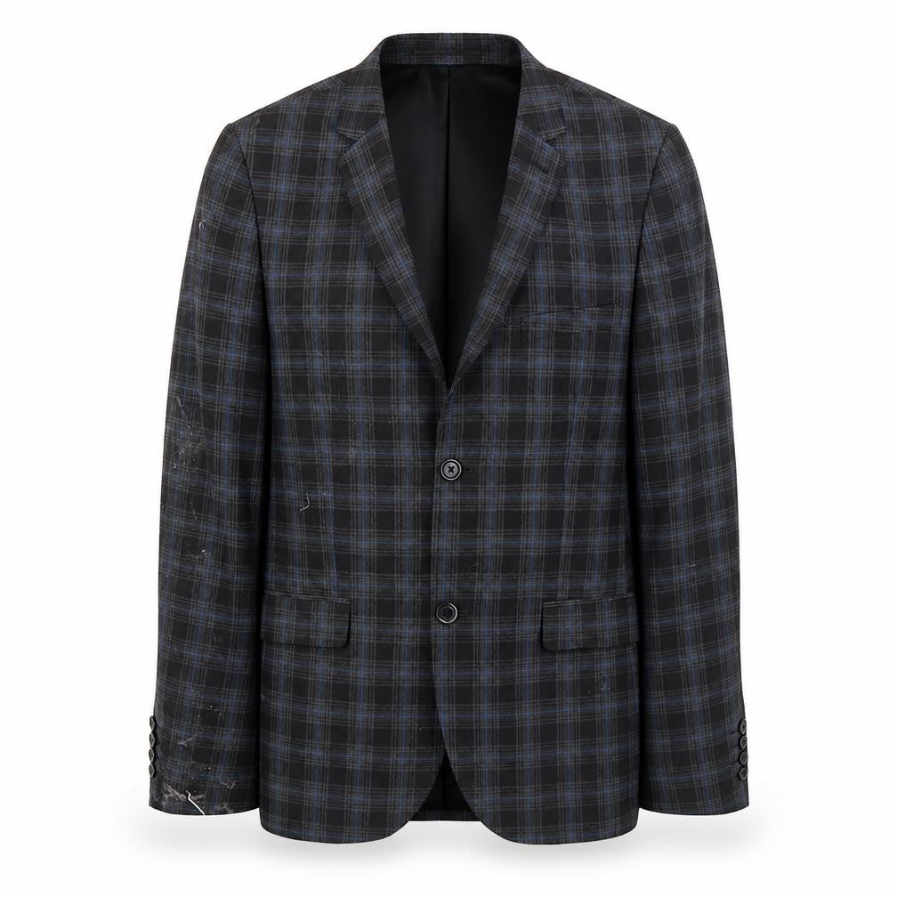 Swear & Mason Men's Black Check Blazer 38R Single-Breasted Jacket