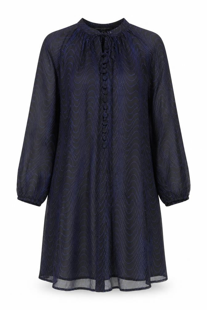 French Connection Women’s Black Polka Dot Shift Dress UK 12
