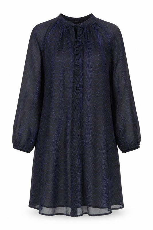 French Connection Women’s Black Polka Dot Shift Dress UK 12