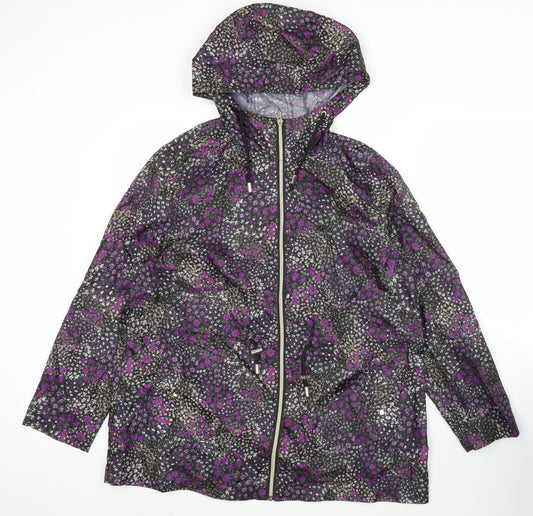 Bonmarché Women’s Multicoloured Floral Rain Coat Jacket Size 14
