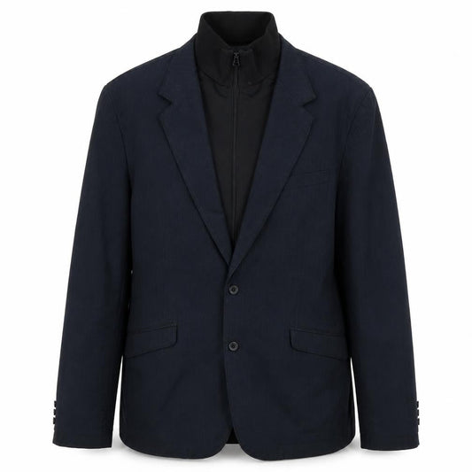 Zara Womens Man Black Wool Pinstripe XL Blazer Jacket