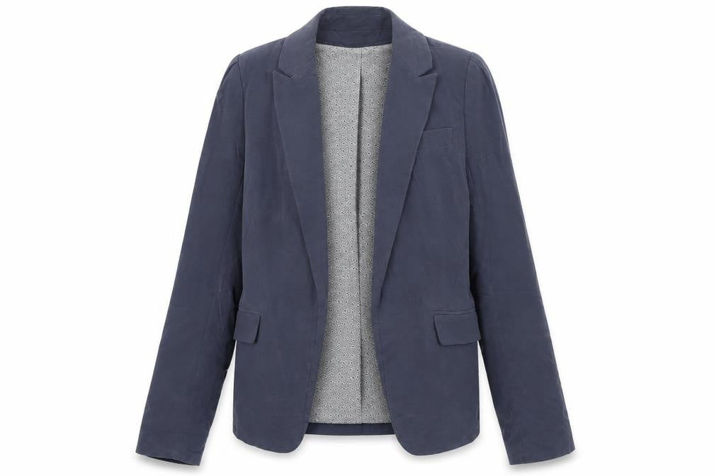 H&M Women’s Blue Blazer Jacket Size 4 Regular Fit Workwear