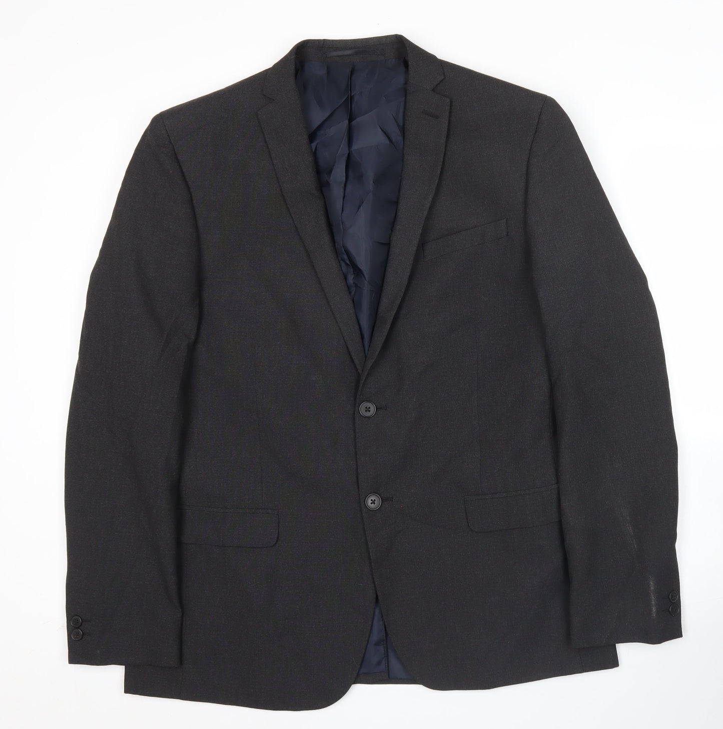 Limehaus Men's Grey Suit Jacket 42R Regular Fit Two-Button