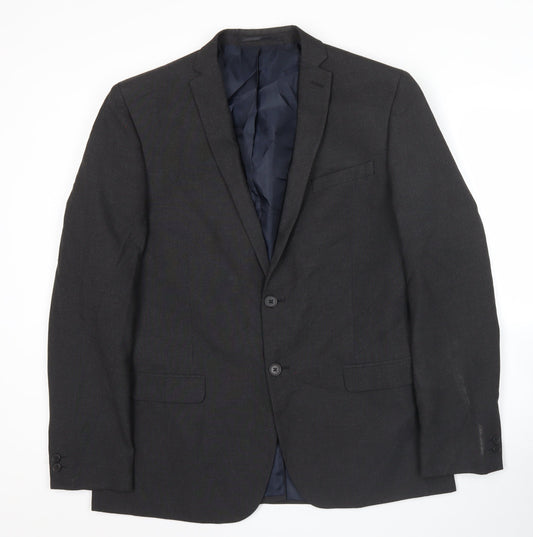 Limehaus Men's Grey Suit Jacket 42R Regular Fit Two-Button