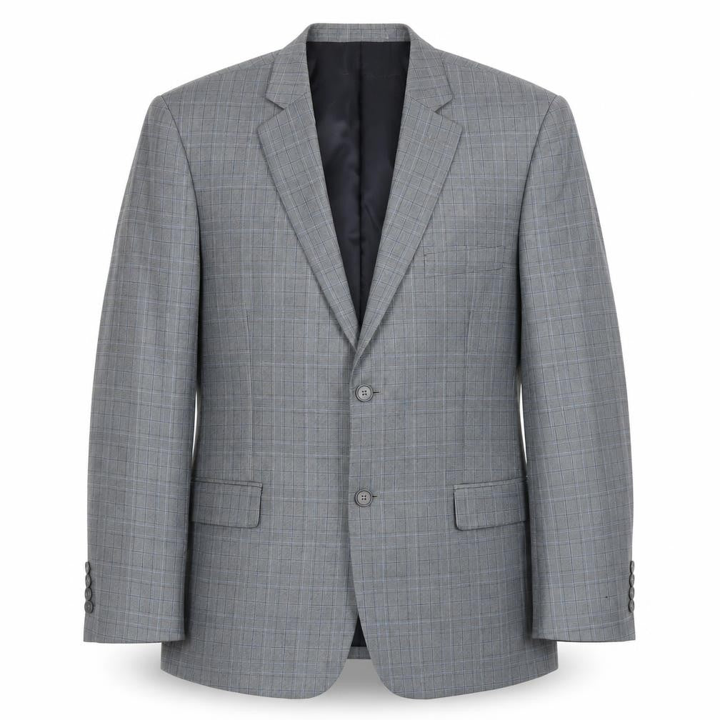 French Connection Men’s Grey Check Blazer Jacket 44R Two-Button Smart