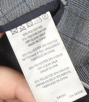Brand and care label for French Connection Men’s Grey Check Blazer Jacket 44R Two-Button Smart
