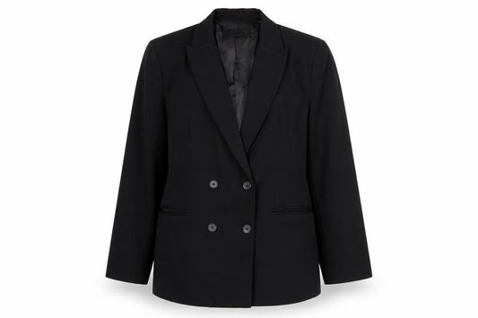 Stradivarius Womens Black Size 12 Double Breasted Blazer Jacket