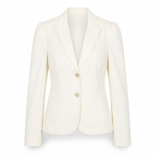 Esprit Women Ivory Slim Fit Suit Jacket UK 6 Notch Lapel