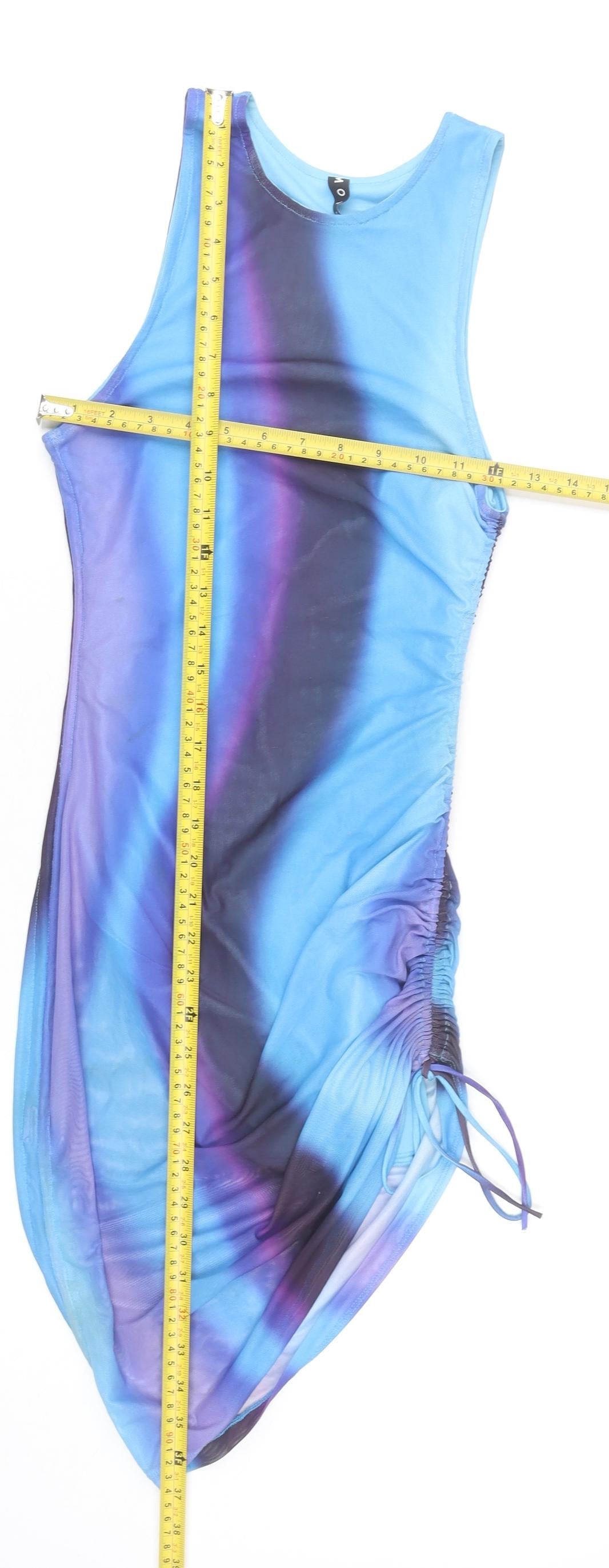 Motel Women’s Multicoloured XS Asymmetric Tank Dress Ruched