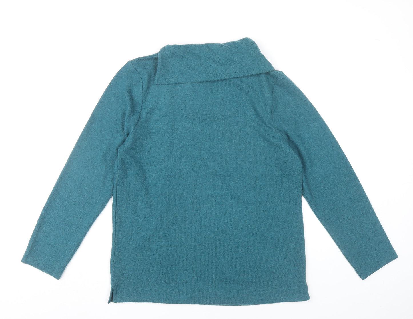 TIGI Womens Green Cowl Neck Button Cardigan Jumper Size 10