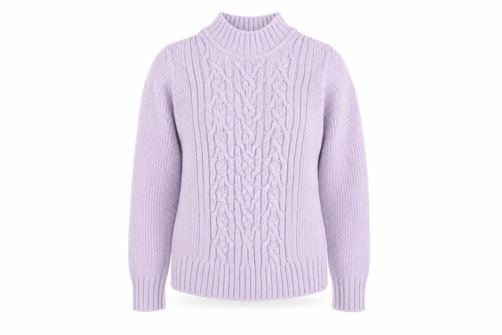 Marks & Spencer Women’s Purple Cable-Knit Jumper Size 6