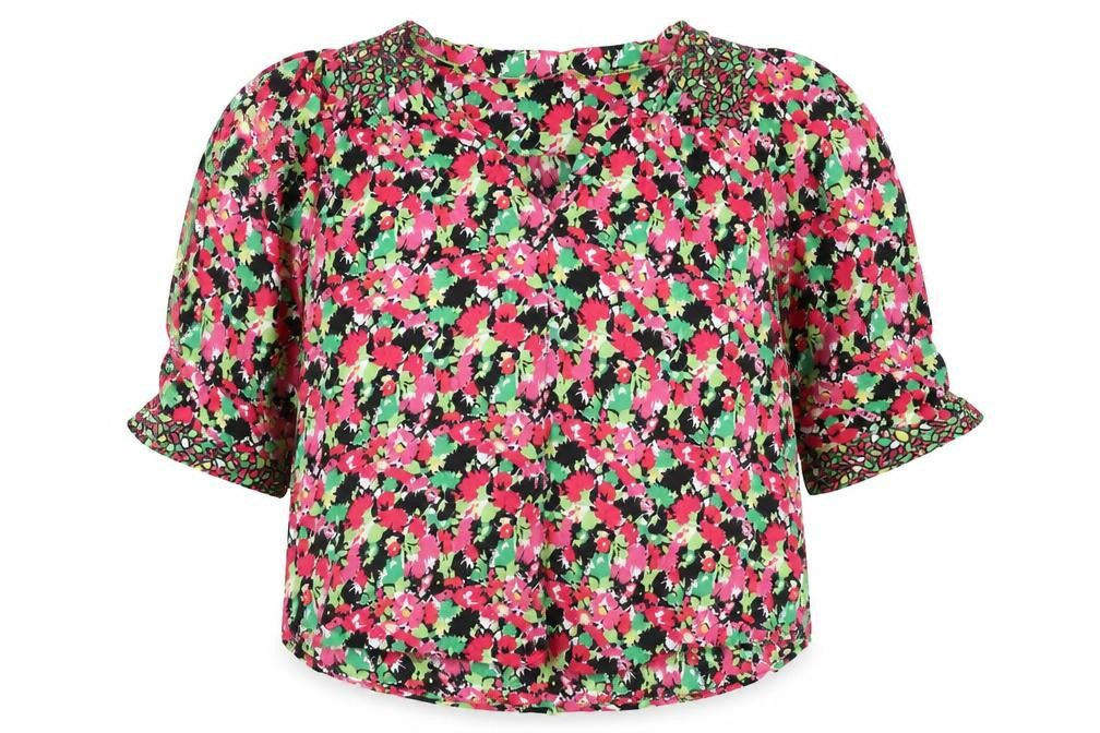 Next Women's Multicoloured Floral Viscose Tunic Blouse UK 16