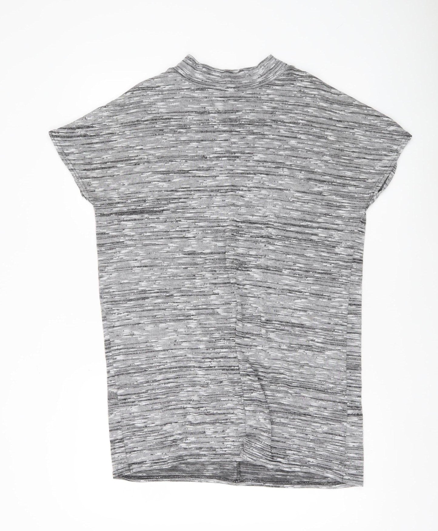 Sparkle & Fade Womens Grey Mock Neck Pullover Jumper Size M