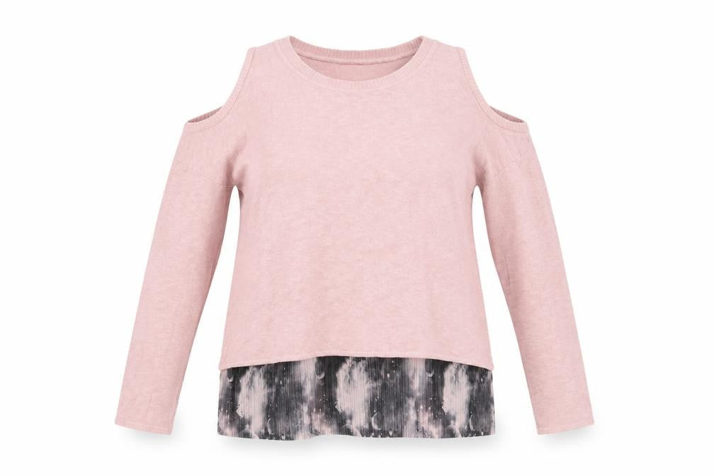 A Postcard From Brighton Womens Pink Cold Shoulder Knit Jumper Size S